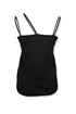 SPIRAL BUTTON THREE STRAP CAMISOLE -BLACK-